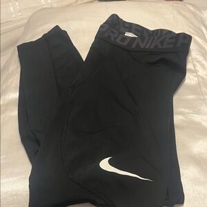 Nike Black Leggings with White Logo